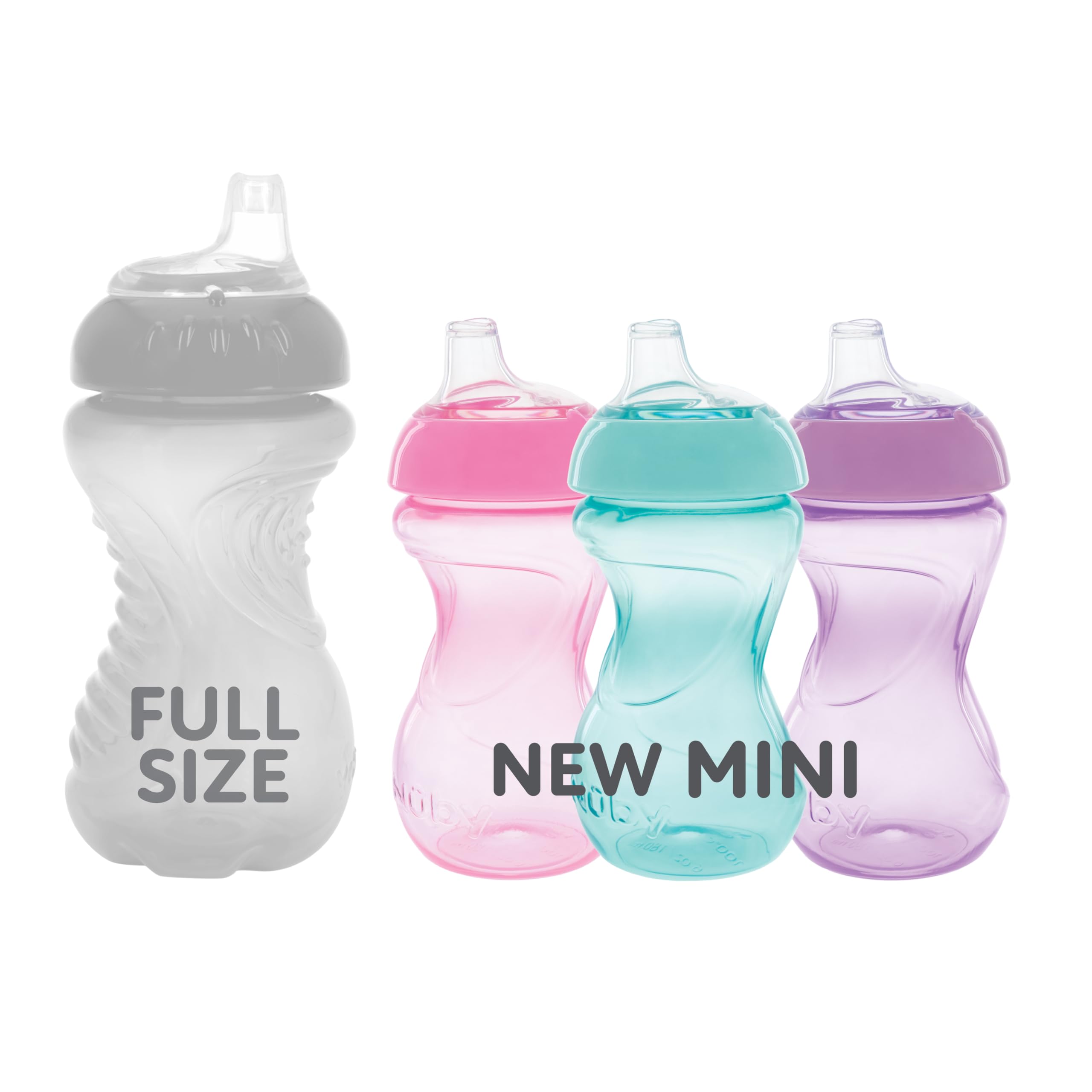 Amazon.com : Nuby Mini Gripper No-Spill Baby Sippy Cups with Soft