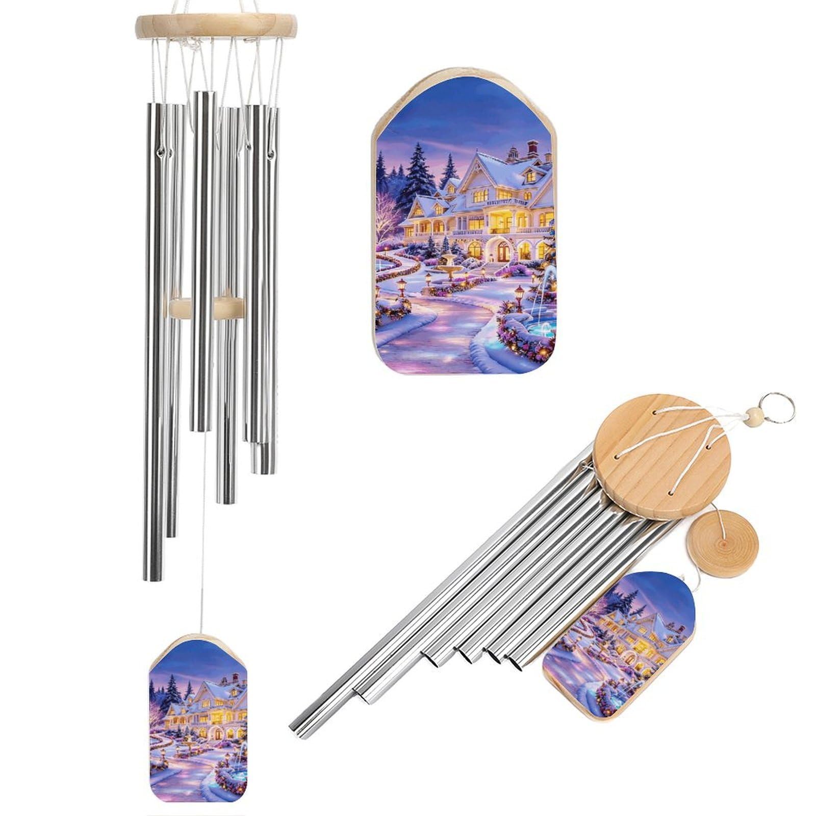 Carillon commémoratif de Noël extérieur en métal pour maison et grand jardin