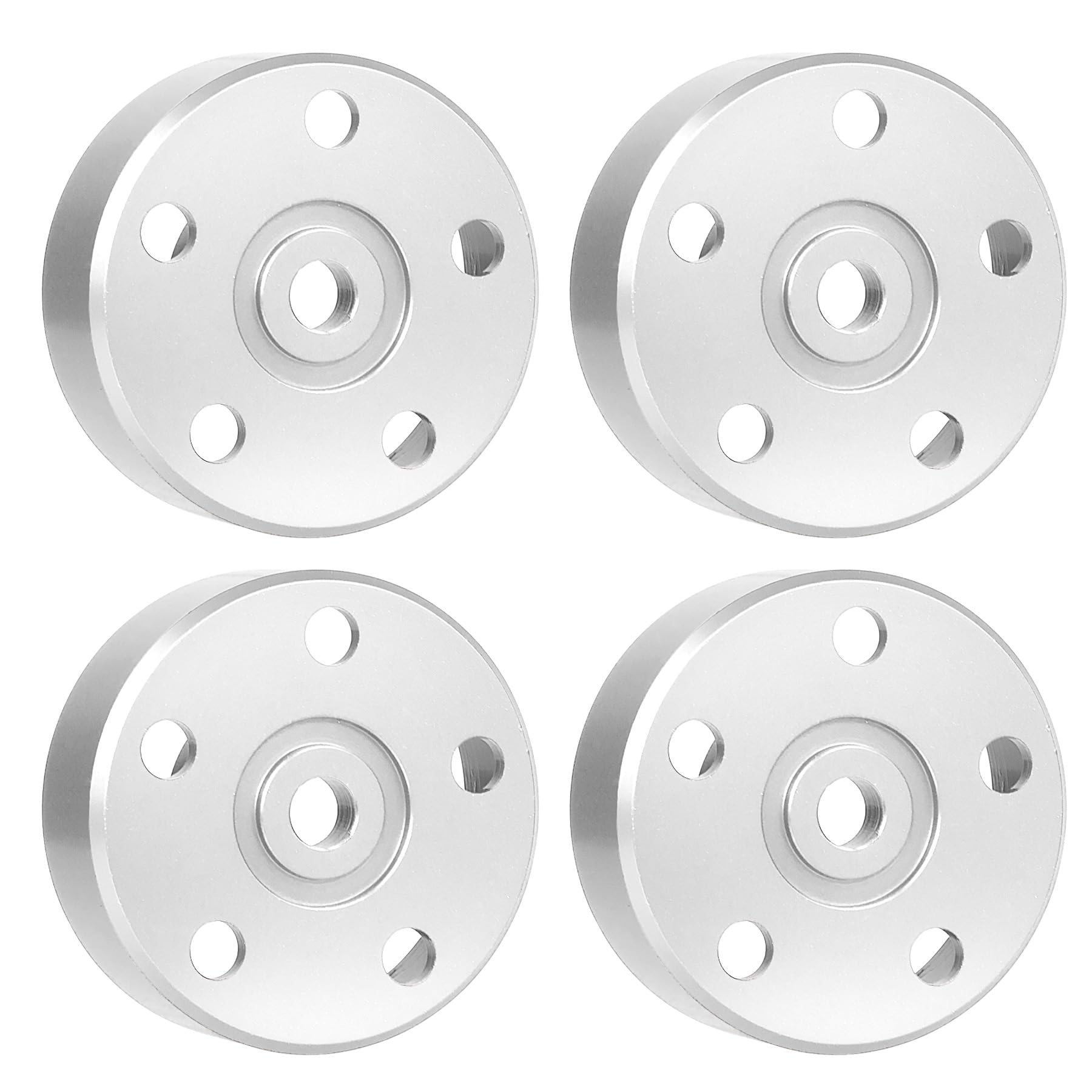 TOOMOD Aluminum Wheel Hex Hub adapters for Tamiya Super ClodBuster Bullhead Upgrades Replace Parts (Silvery)