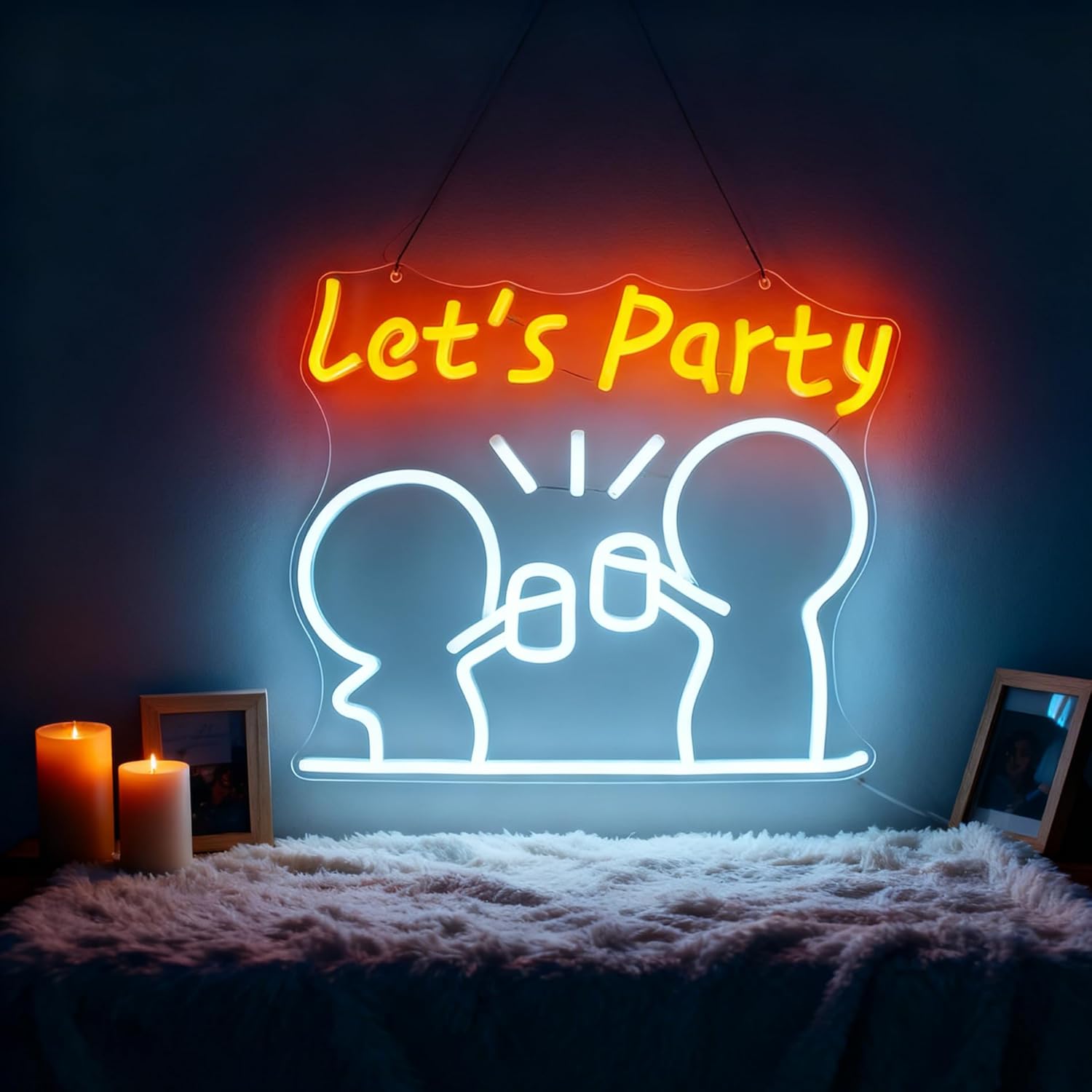 Hello Beautiful LED Neon Sign - USB Powered Dimmable Neon Light for Bedroom Living Room Dorm Home Decor Party Wall Table Art Decorations Gift for Teen Girls Women 16.5 x 11 In