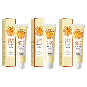 Fruit Flavored Toothpaste 3-Pack Deep Clean Formula Aids in Stain Removal Fresh Breath for Oral Care Routine Orange