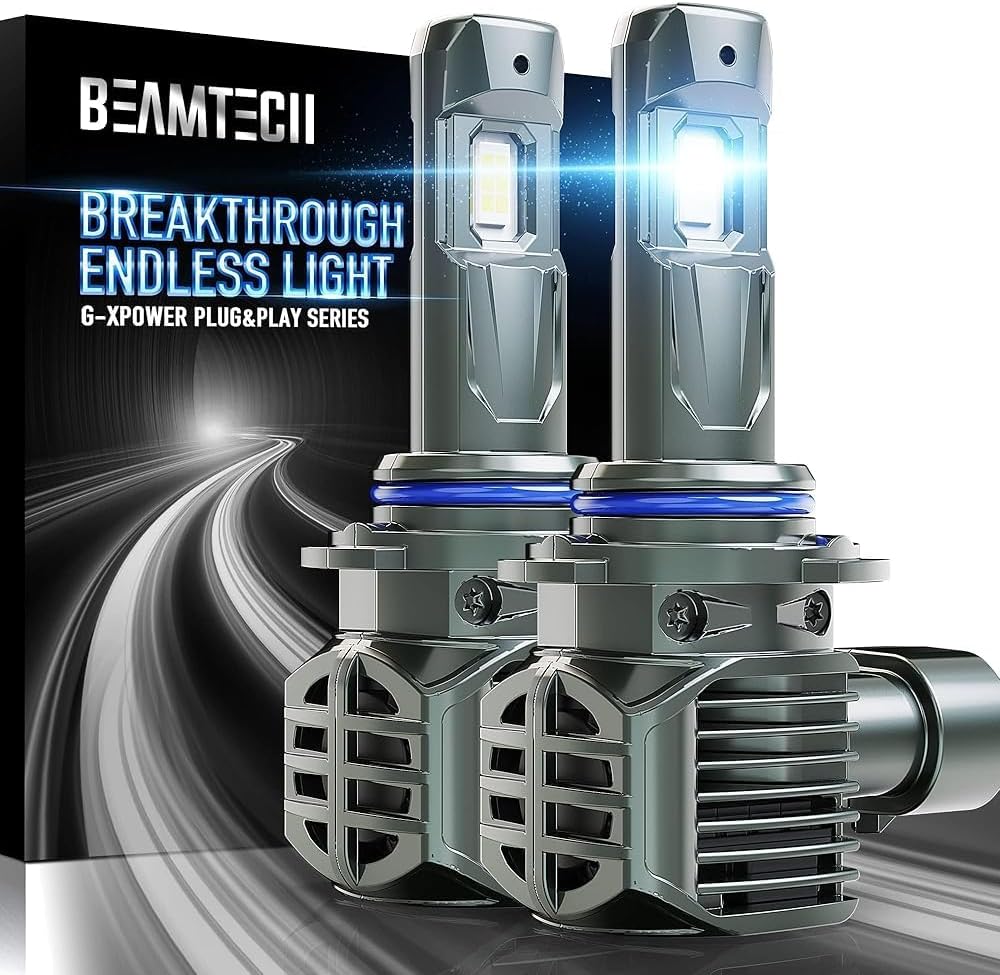 BEAMTECH H11 Bulbs, H8 H9 Fog Light Bulb, G-XPower Chips 500% Brighter 6500K Xenon White Plug and Play, Pack of 2