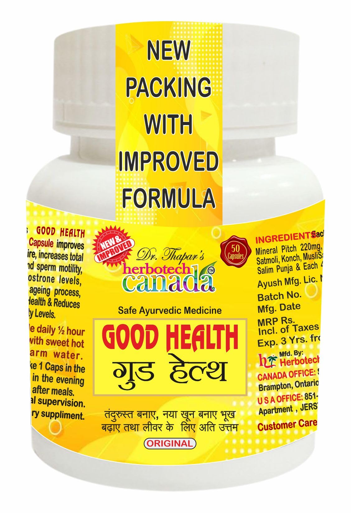 Good Health weight gain l loss of appetite and liver Care by Dr. Thapar’s Herbotech Canada 40+10 Capsule XTRA-image-15