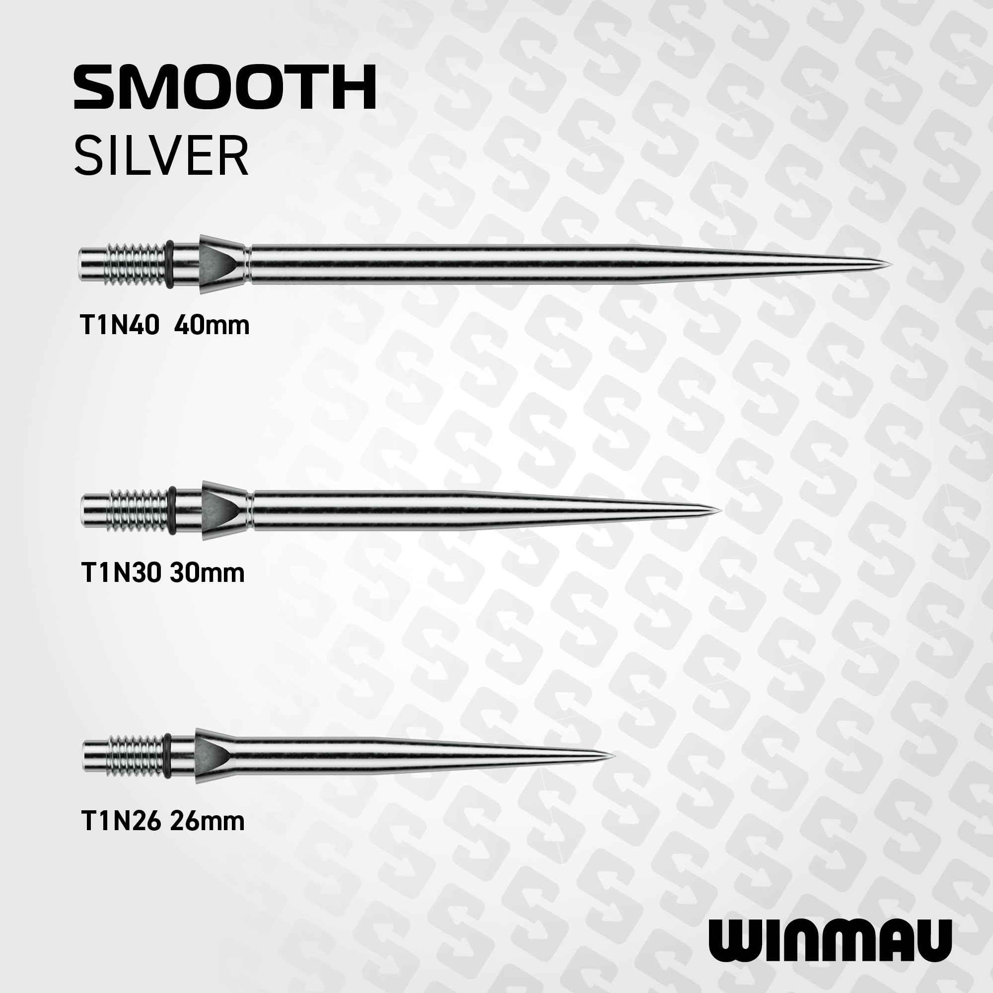 WINMAU - Points Switch - Pointe en acier au carbone - Mécanisme de changement rapide de filetage - 1 jeu par paquet - Disponible en noir et argent - Lisse, rainure et arbre - 26 mm, 30 mm et 40 mm
