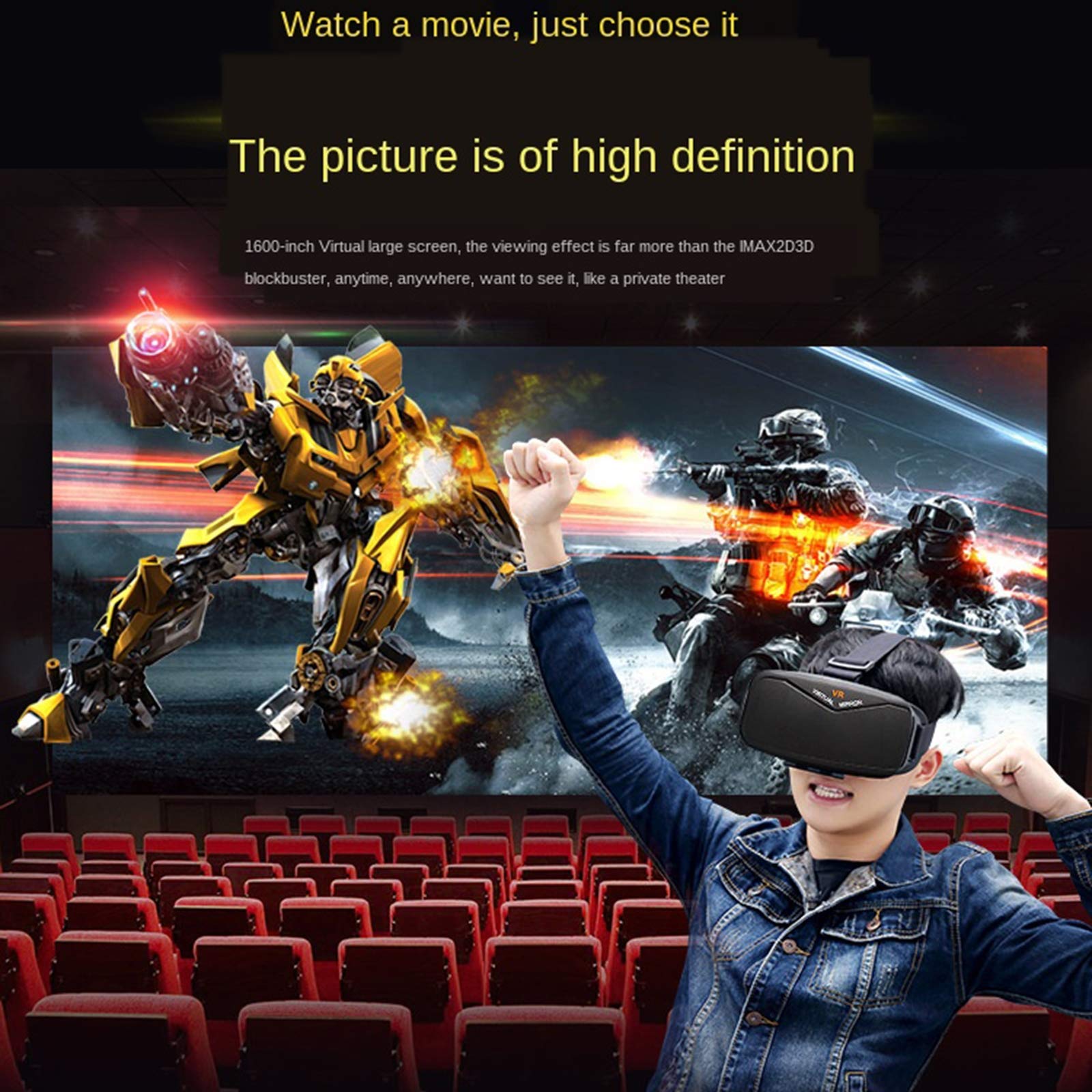 3D VR Gafas de Realidad Virtual Auriculares VR para Pantalla de 4,0 a 6,0 Pulgadas, Casco VR de Realidad Virtual Disfruta de los Mejores Juegos y Videos RV, 360 y 3D,Blanco
