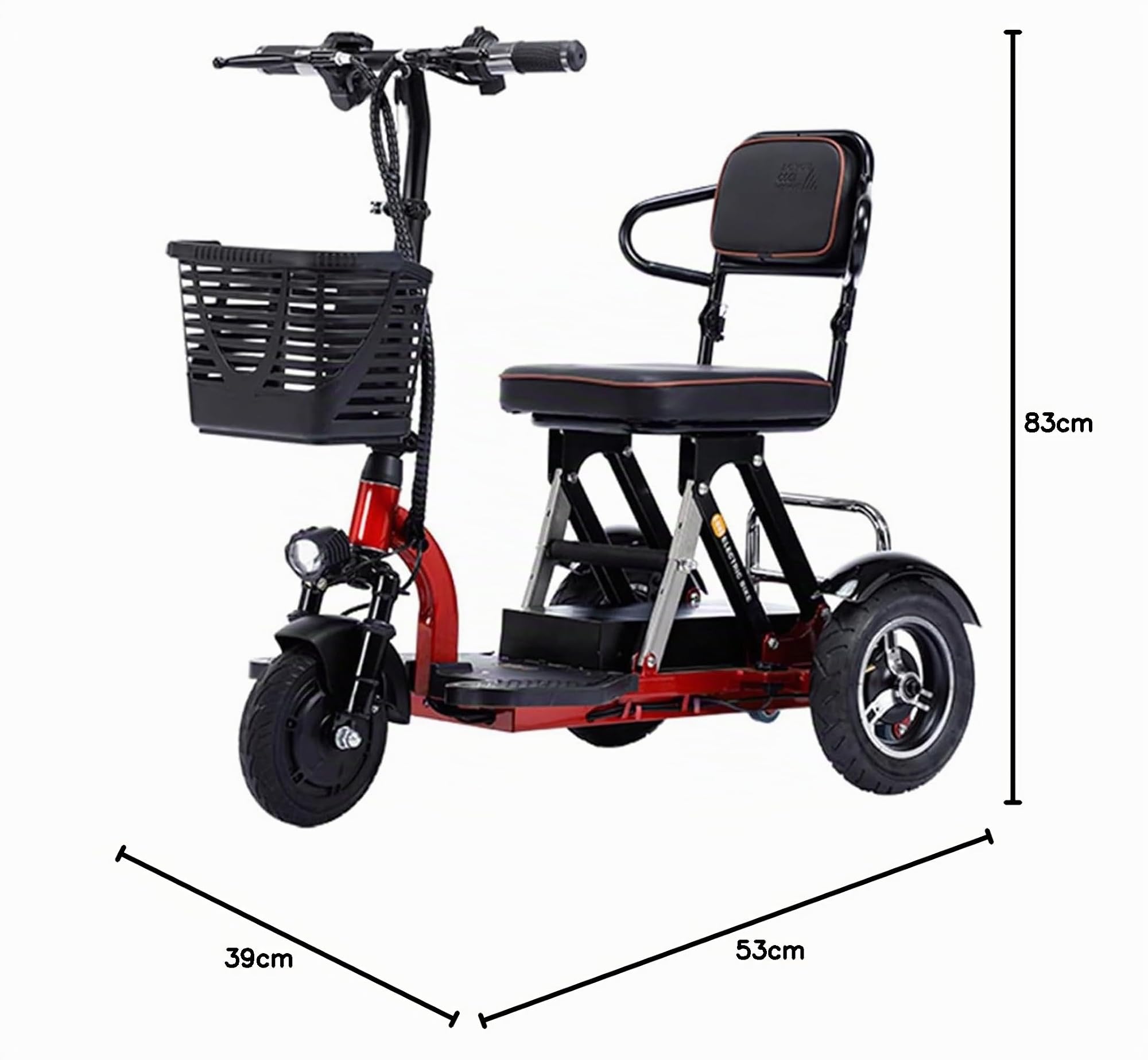 Scooter De Movilidad De Viaje Ligero con Cargador Y Cesta, Scooters De Movilidad De Viaje De 3 Ruedas, Sillas De Ruedas Eléctricas, Scooters Motorizados para Personas Mayores