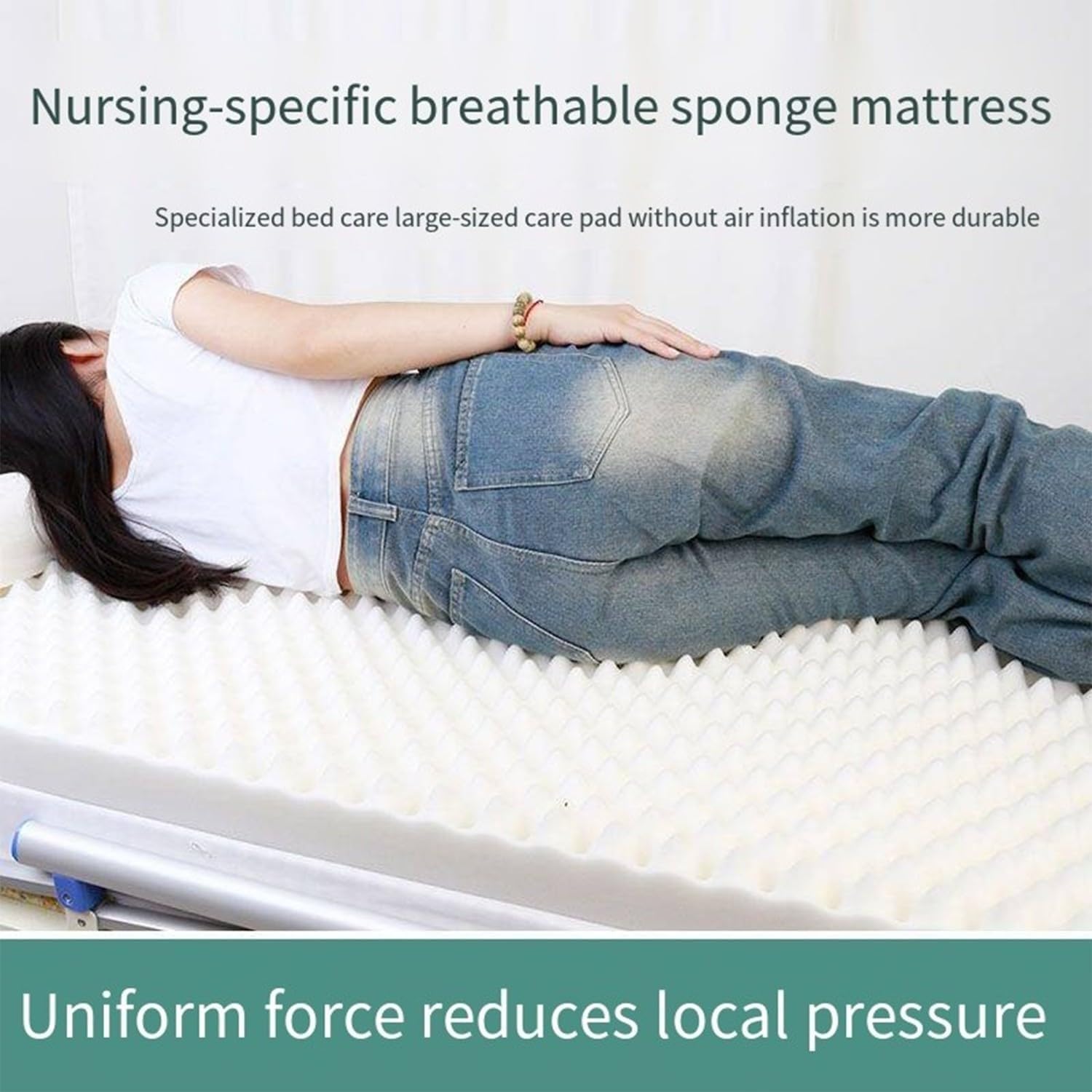 Colchón Antiescaras Para Atención Hospitalaria Domiciliaria,Alivia La Presión,Colchón Para El Reposo En Cama,Alivia Y Previene Las Úlceras Por Presión,Esponja De Alta Densidad,Lavable 90x190cm