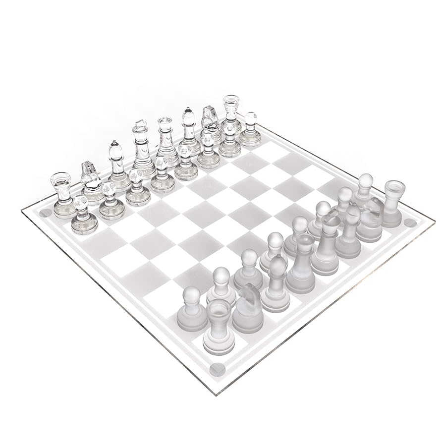 硝子製のチェス Amazon | Deluxe Glass Chess Set | チェス | おもちゃ