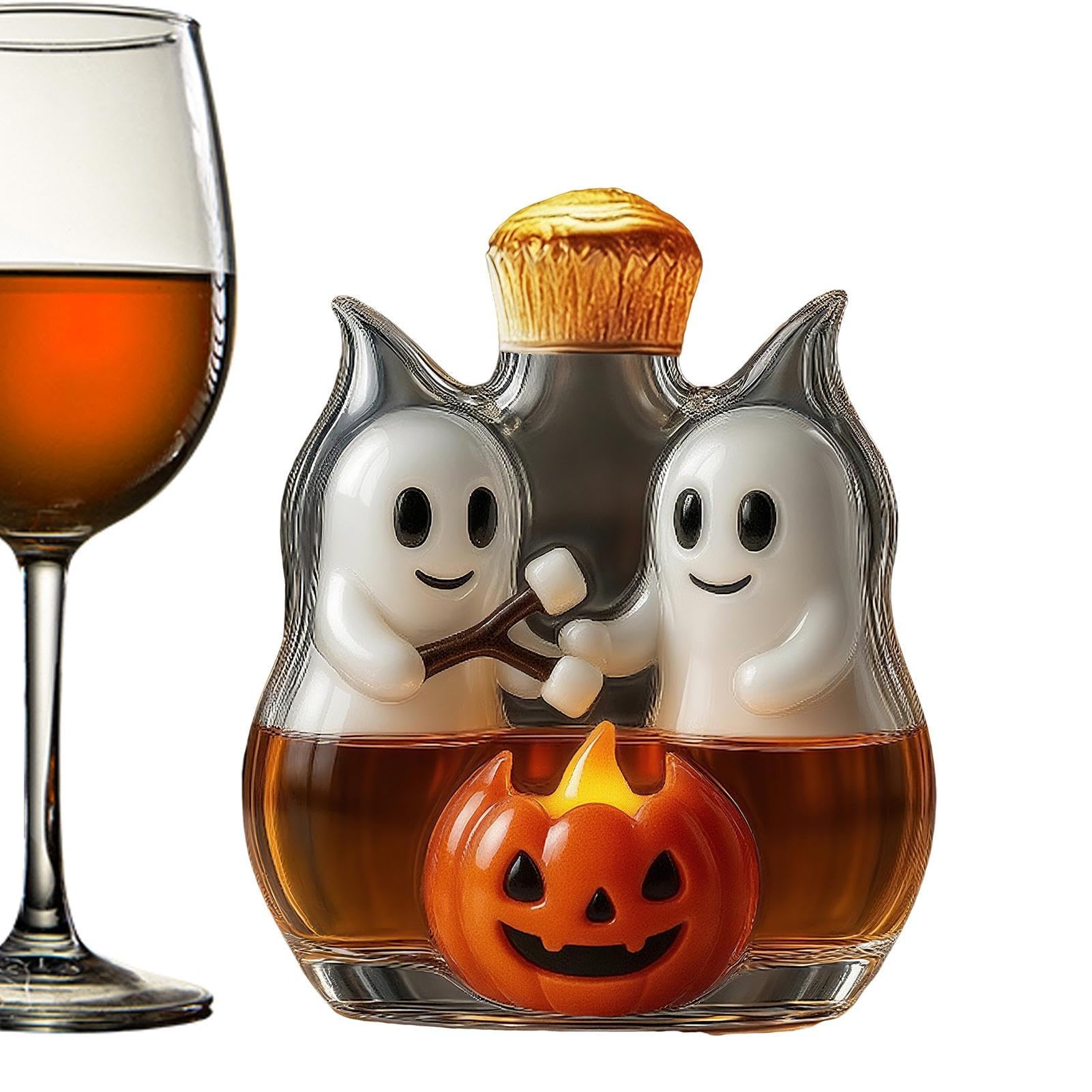 Decantador de Halloween para whisky y botellas de licor decorativas de calabaza