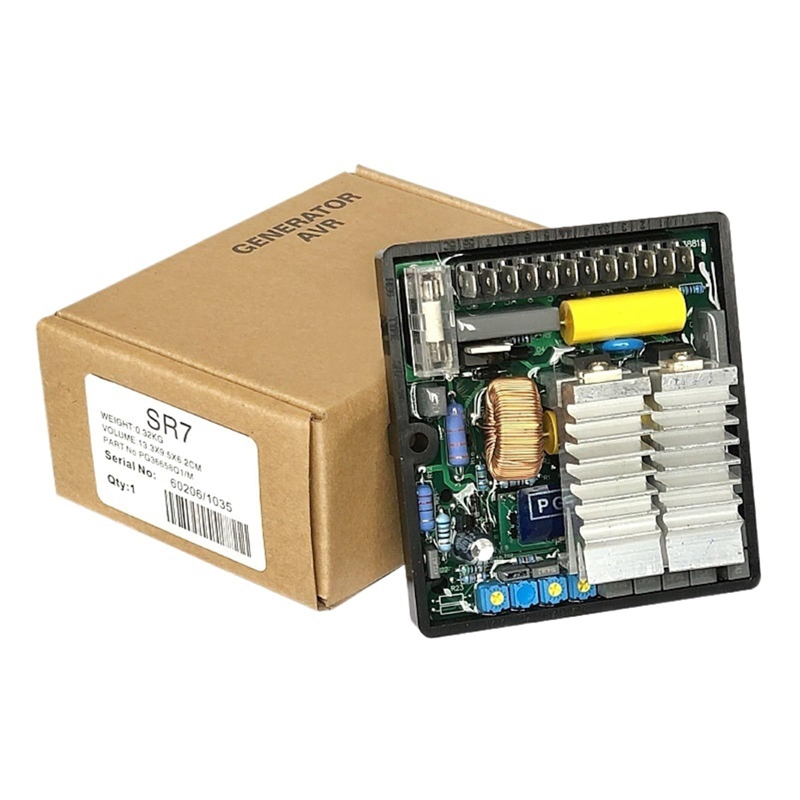CSKWLLNBC 1pcs SR7 AVR Automatic Voltage Regulator SR7-2G Alternator Control Module for Generator Parts
