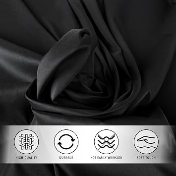 4 Pack Round Tablecloth 120 Inch Black Polyester Washable Fabric Table Covers for Party,Wedding,Dining Table Buffet Reception Banquet