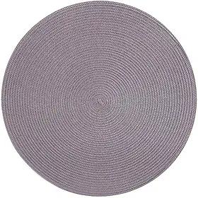 Descanso De Prato Sousplat Redondo em Tecido Polipropileno Trançado Lilás 37,5 de cm de Diâmetro Design Elegante para Mesa de Jantar Panela Cozinha Proteção contra Calor e Arranhões