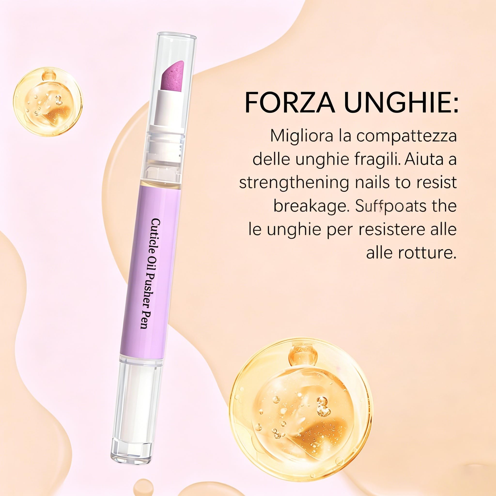 SassyTip Cuticle Pusher Pen Kit per la cura delle unghie - Penna per cuticole con olio idratante, Spingiunghie profumato, Penne tampone con design di facile applicazione