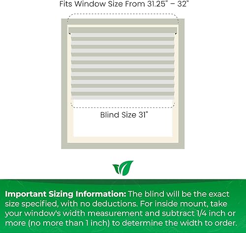 Miniatura 9 de CALYX INTERIORS Persiana de tela plisada, filtro de luz, inalámbrico, 22 pulgadas de ancho x 60 pulgadas de alto, gris