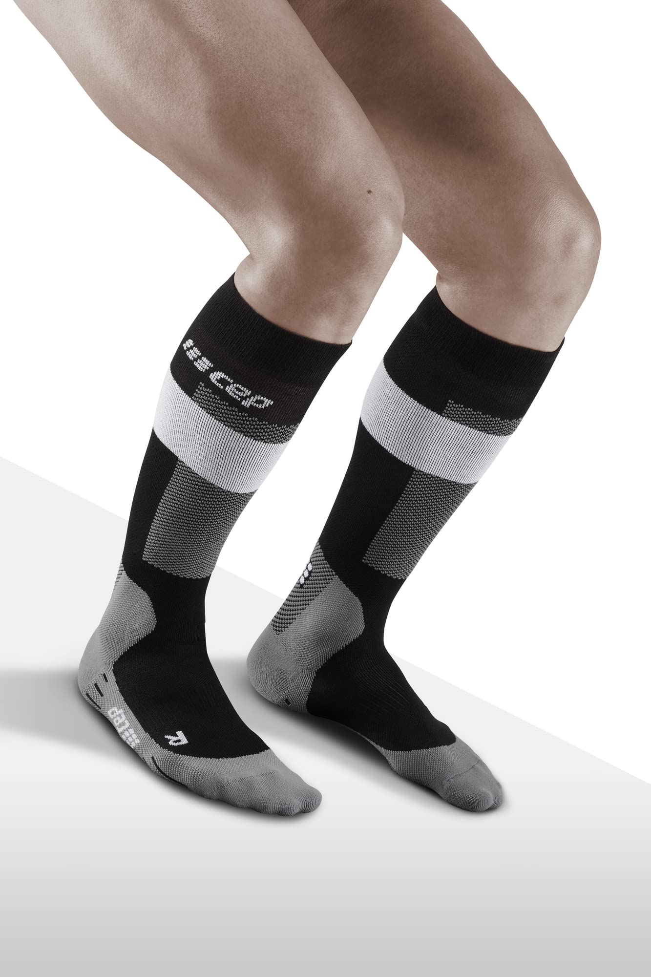 CEP - Merino Skisocken Herren mit Kompression | Merino Socken Skiing mit Polsterung | Anti Blasen Skisocken Merinowolle