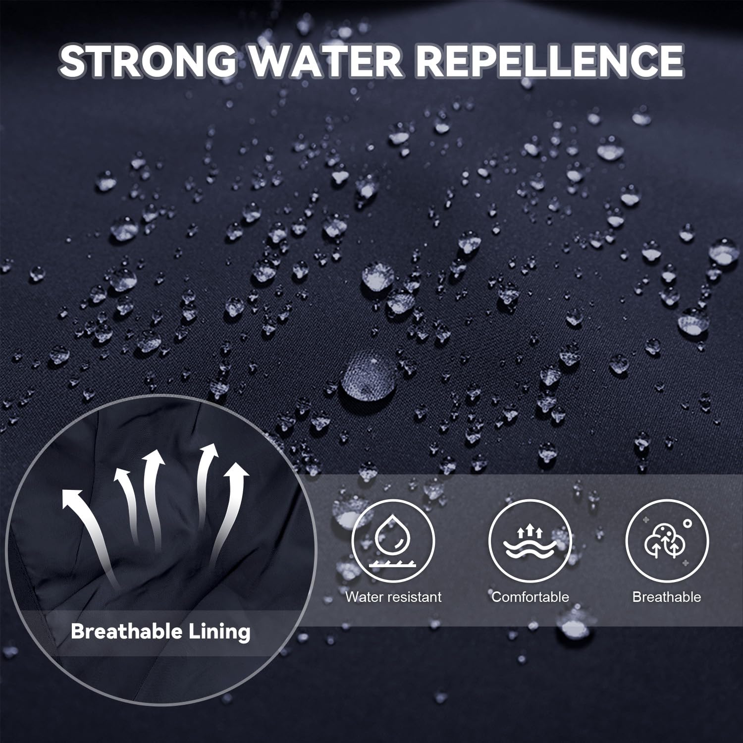 Abrigo Impermeable para Hombre Chaqueta para La Lluvia de Montaña al Aire Libre Cortavientos Ligero Chaqueta Informal de Otoño para Senderismo y Pesca