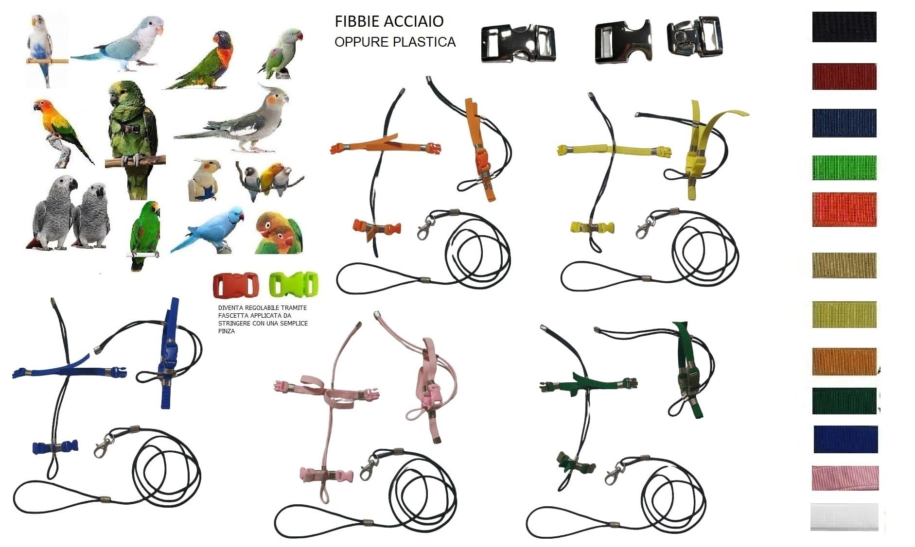 Arnés para lori ajustable con dos fijaciones para evitar escapes accidentales