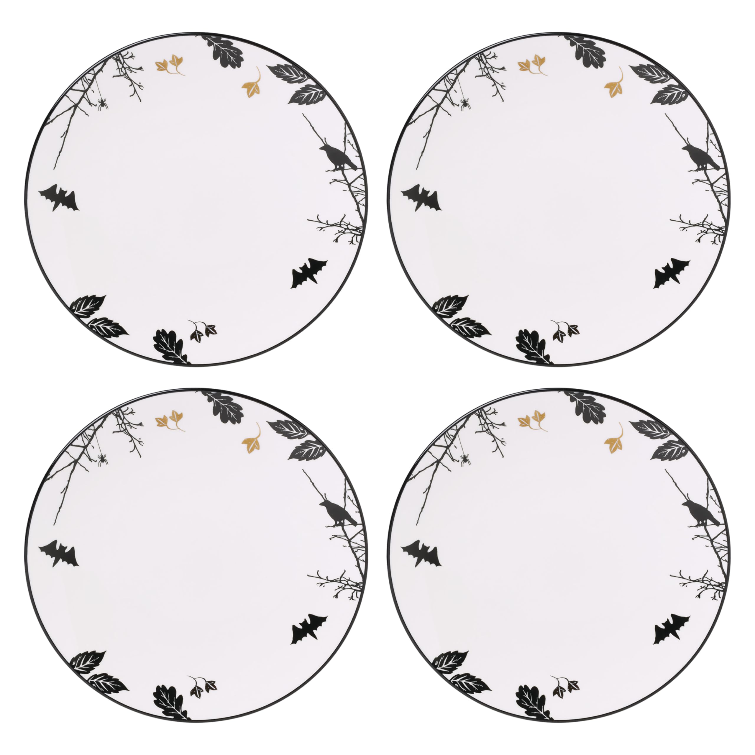 Lenox Haunted Halloween Dinner Plates, Set Of 4, Service For 4