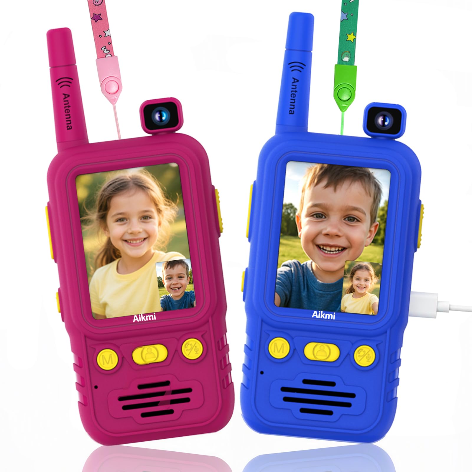 Aikmi Video Walkie Talkies for Kids, Camping Toy for Boy Girl Gift