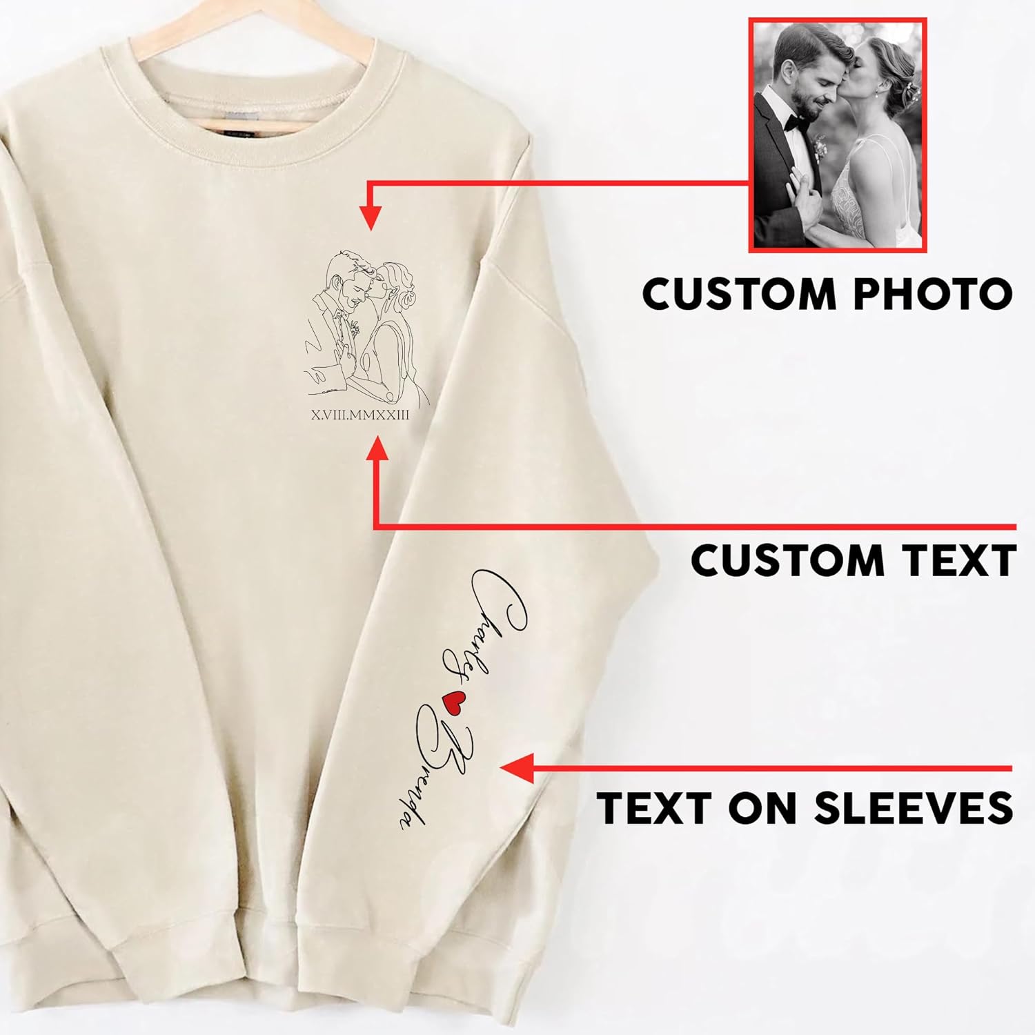 CHIARA CONTI11 Custom Hoodies Design Your Own, Shirt For Boyfriend, Couple Hoodies, Personalized Hoodie, Custom Sweatshirt - Image 4