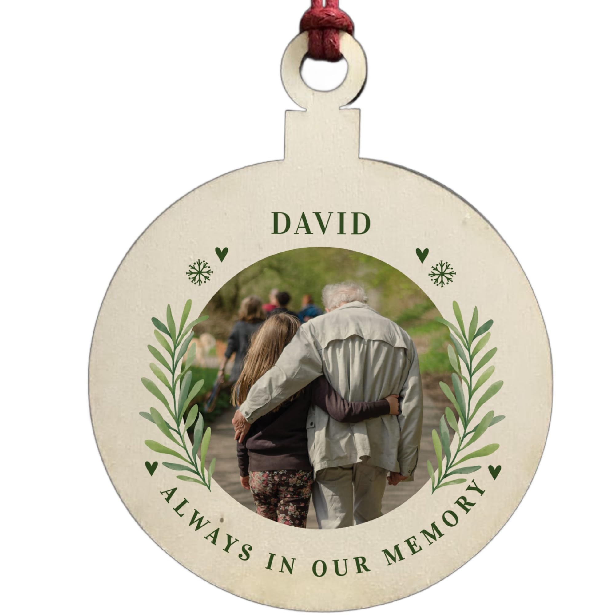 Memorial Christmas Decoration For Grandad Dad Grandpa Personalised Bauble Gift
