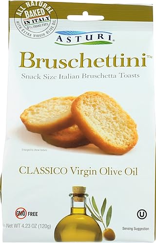 Asturi Bruschettini, aceite de oliva virgen Classico, 4.23 onzas, paquete de 12
