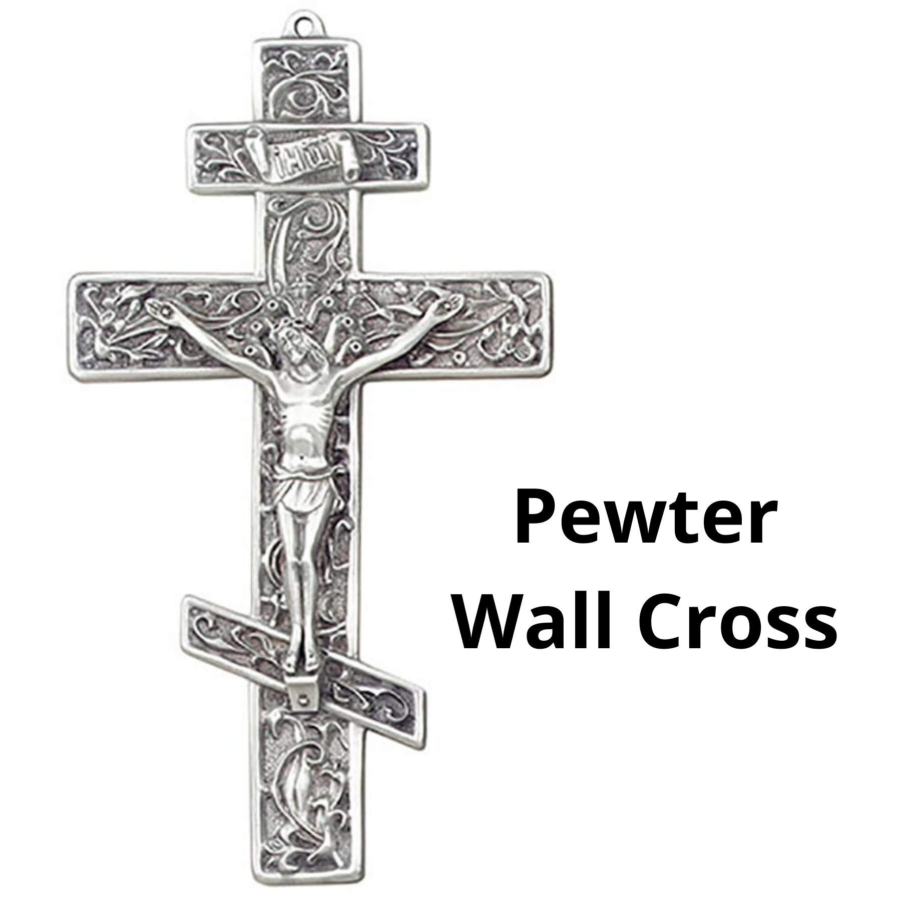 Amazon.co.jp: ピューターフィリグリーギリシャ正教会3つバークロス