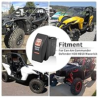 Vista 5 de Interruptor de luz de respaldo ámbar LED para Can-Am Commander Max 800R 2016-2017 / Defender Max HD8 2017 / Maverick 1000 2013 y más, interruptor