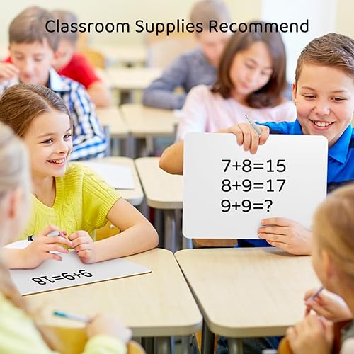 Miniatura 5 de UPGREY Pizarras blancas pequeñas de borrado en seco, paquete de 20 mini pizarras blancas de doble cara de 9 x 12 pulgadas para portátiles infantiles