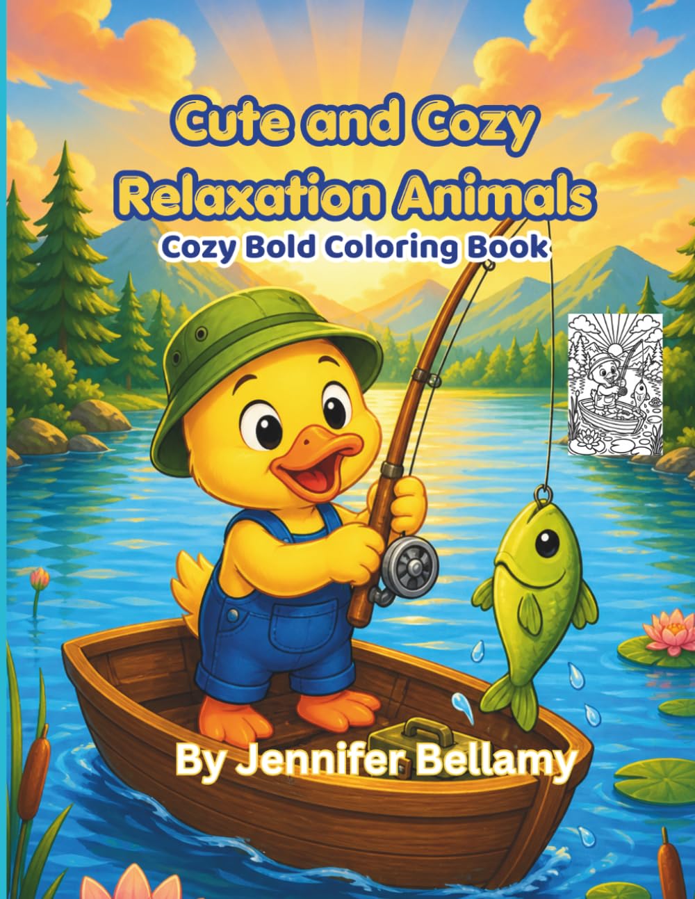 Cute and Cozy Relaxation Animals: Cozy Bold Coloring Book