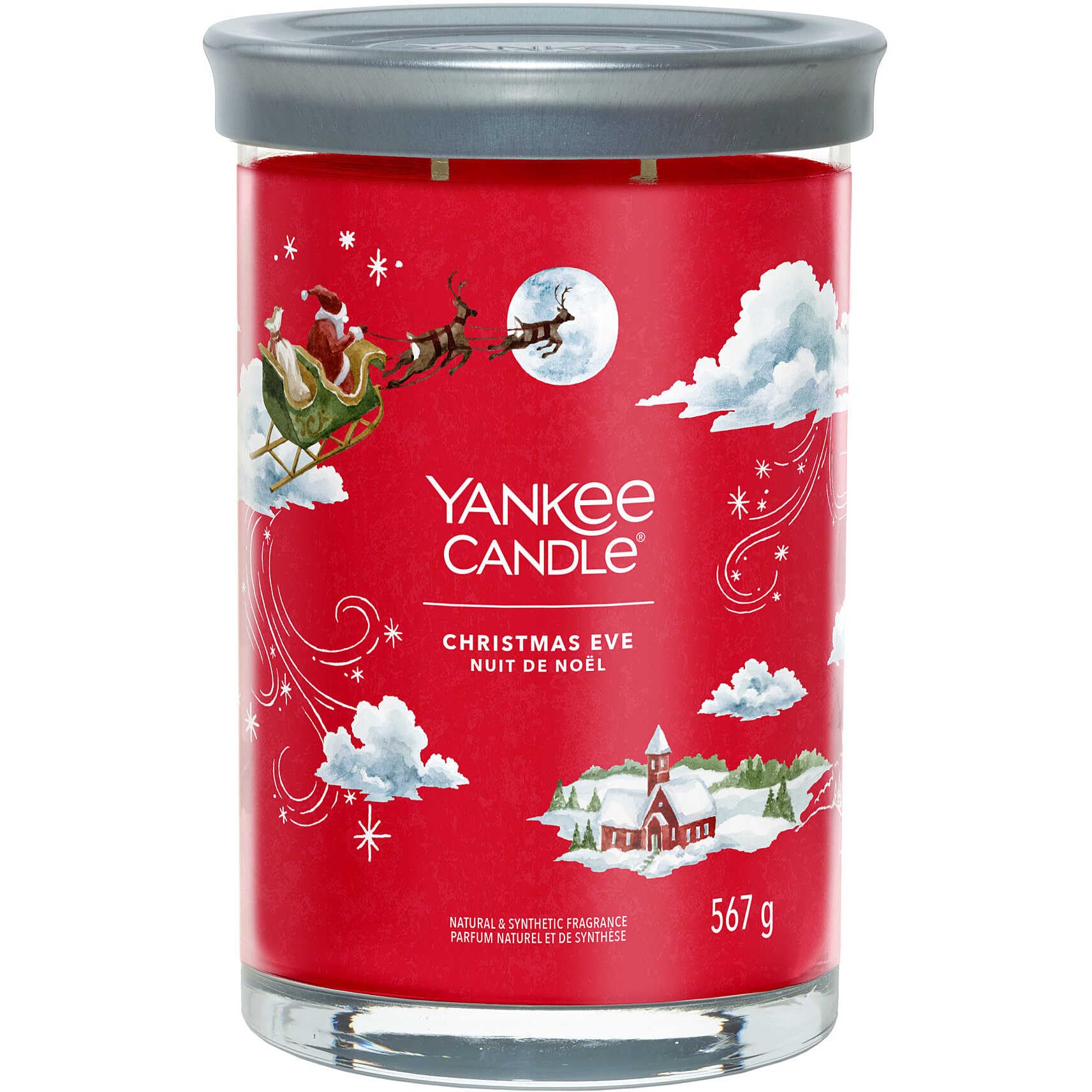 YANKEE CANDLE CANDELA TUMBLER GRANDE SIGNATURE CHRISTMAS EVE