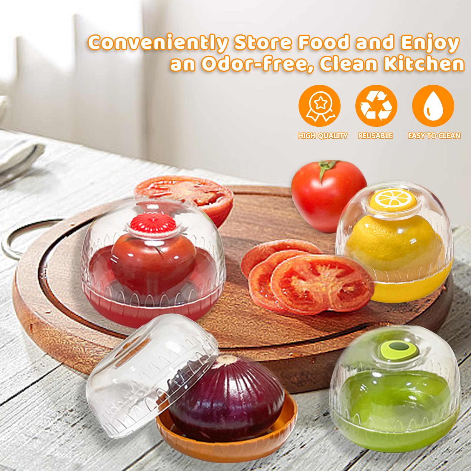 Lot de 4 boîtes de conservation pour légumes et fruits pour