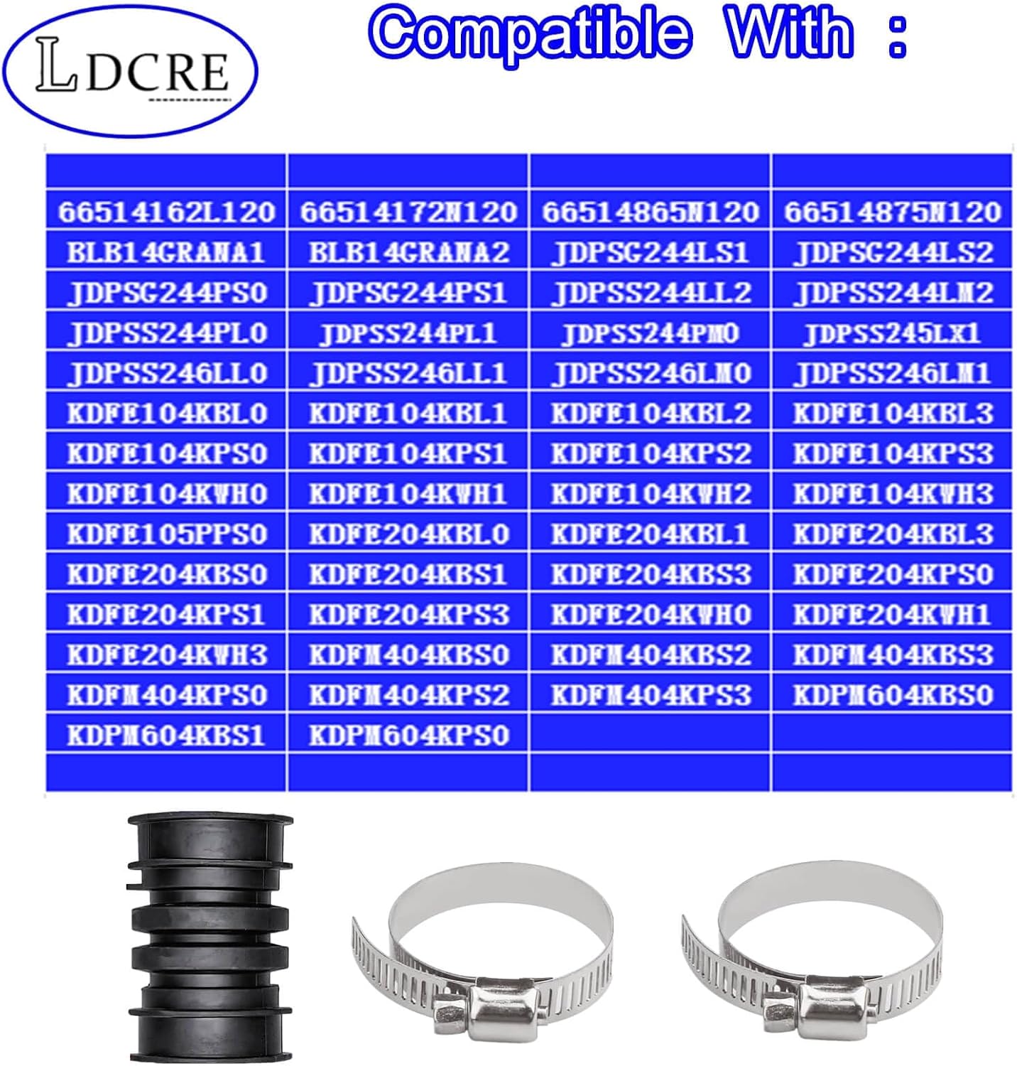 W11419334 Dishwasher Hose Kit,Dishwashers Hose Kit Replacement Parts Fits for Whirlpool AP6981352 4960330 W11250985 PS12745538 EAP12745538