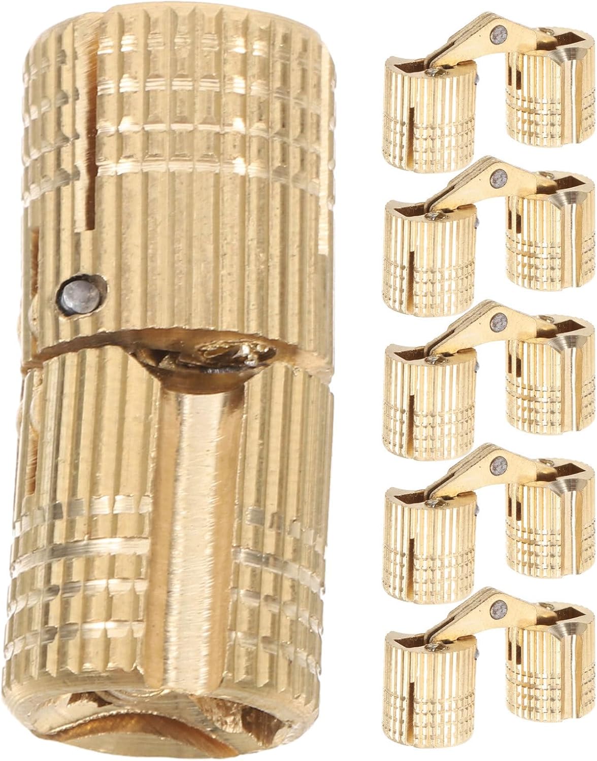 6pcs 10mm Brass Folding Barrel Hinge for Wooden Box