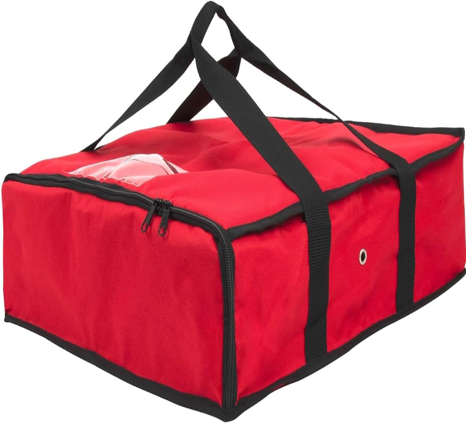 Summit Ridge Insulated Food Delivery Bag | 20x20 Pizza Bags for Delivery, Zippered with Ventilation and Receipt Pocket for DoorDash, Uber Eats, Instacart Delivery (Red)