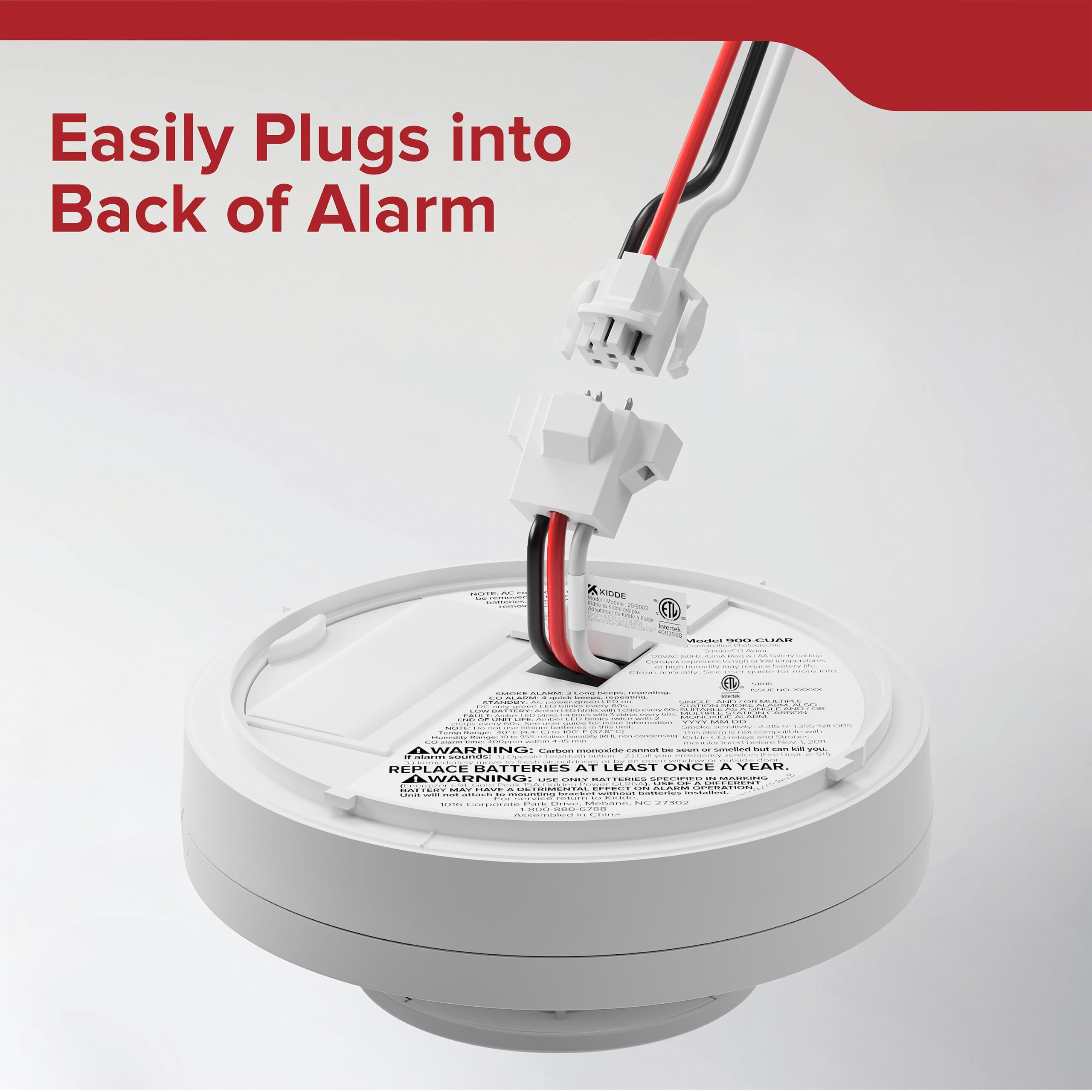 Kidde Wiring Adapter - Easy Smoke Detector Replacement -4