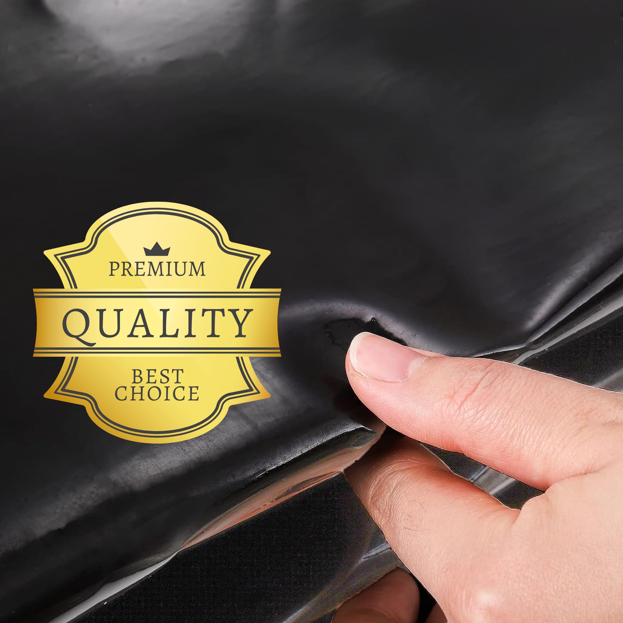 Singhal 350 Micron HDPE Pond Liner Sheet Geomembrane Sheet 3ft x 20ft, Heavy Duty Small Garden Backyard Waterfall Lilly Ponds Lining Fabric (Black) 4
