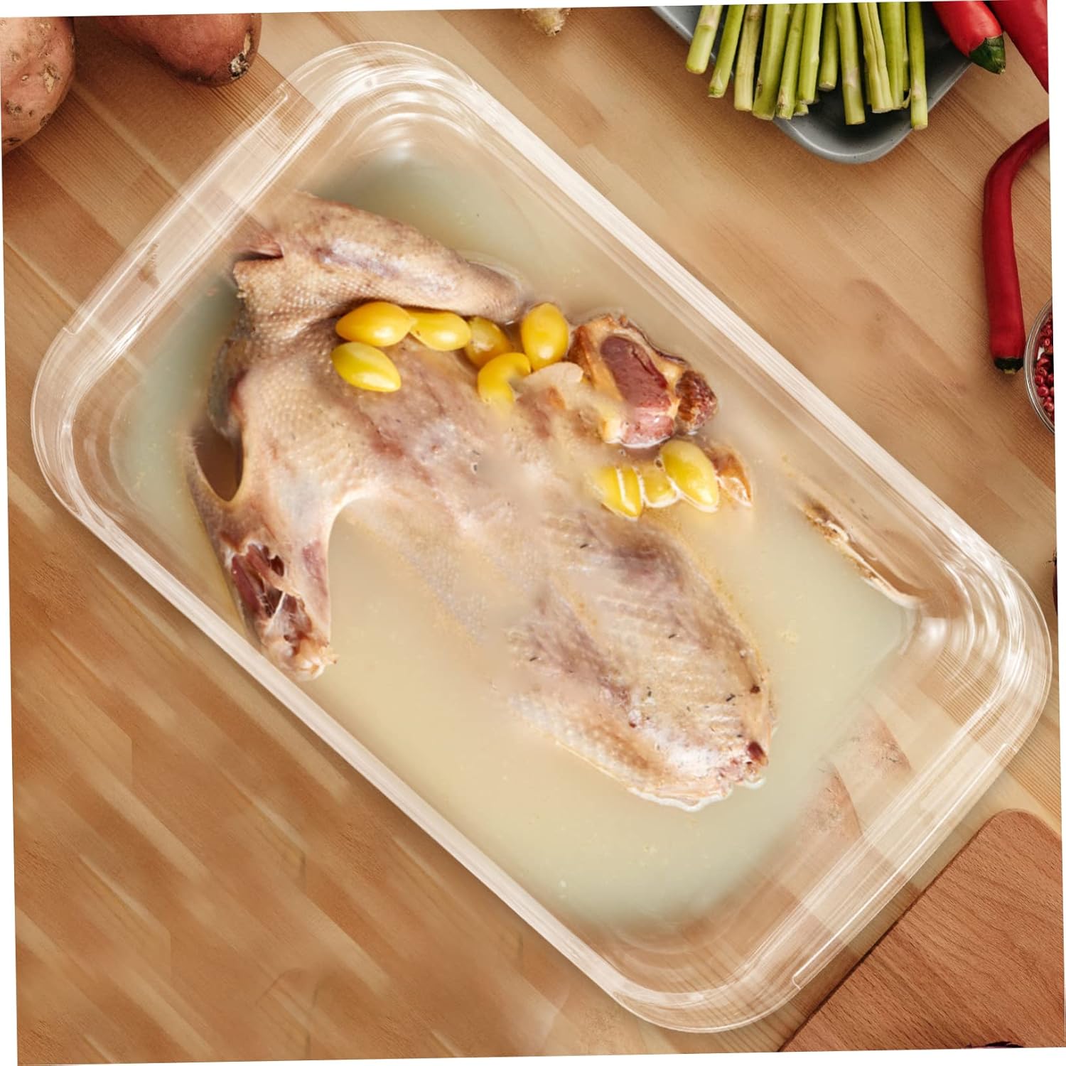 OUNONA 2pcs Bbq Grill Pan Glass Casserole Dish Oven Baking Pan Roasting Set of Glass Bakeware for Baking Cooking