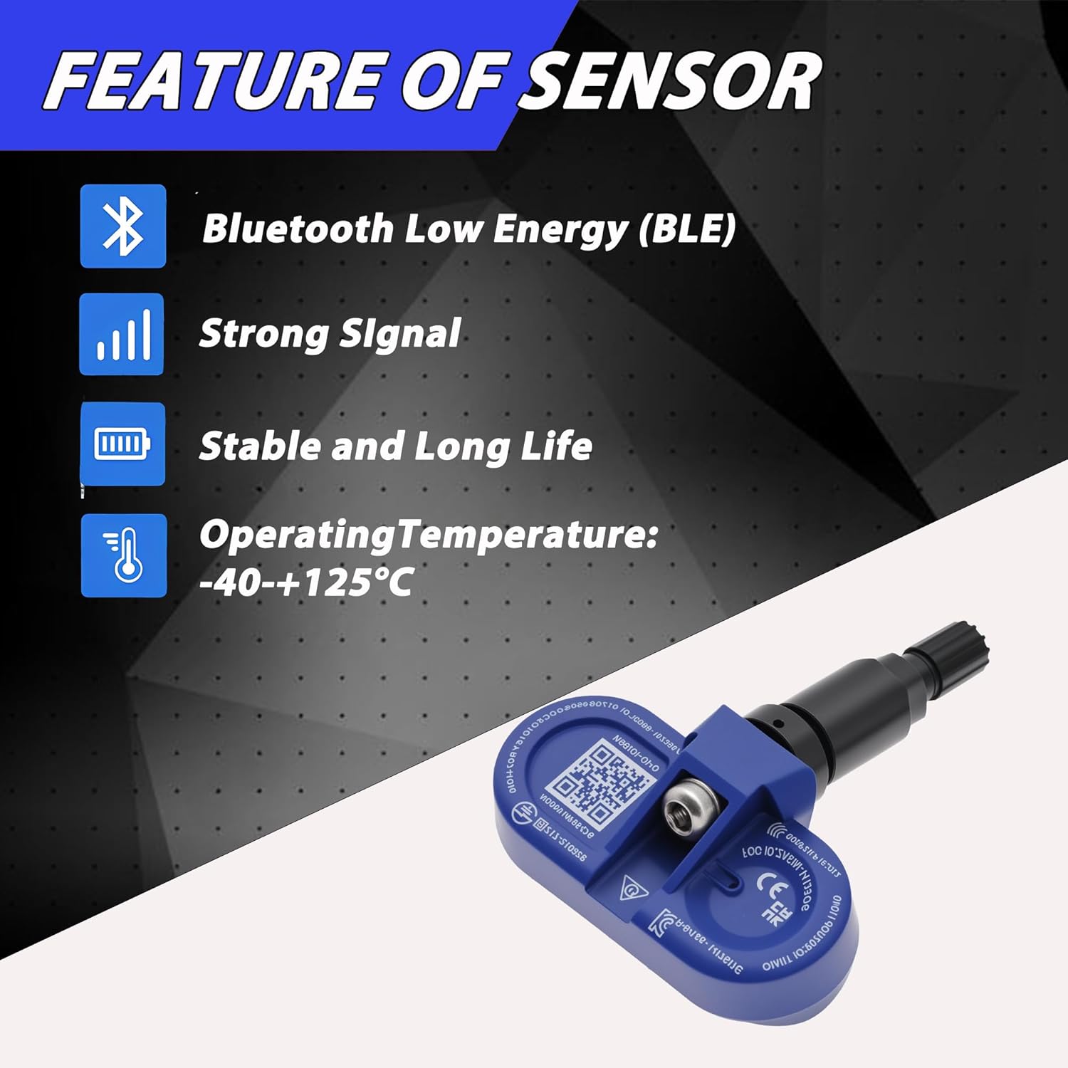 Upgraded Bluetooth TPMS Sensor 4-Pack for Tesla 2020-2025 Model 3/Y/S/X | Replace 1490701-00-B