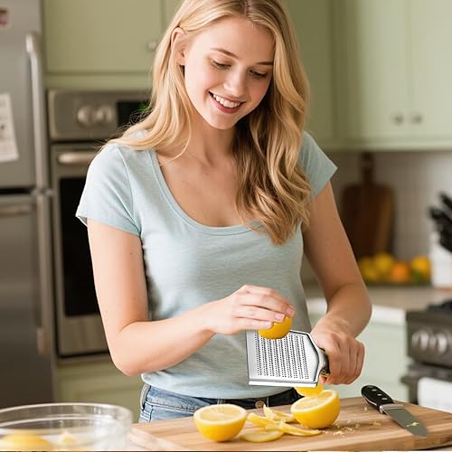 Miniatura 3 de Herramienta de rallador de jengibre, rallador de acero inoxidable a prueba de óxido de 8.46 x 4.16 pulgadas, molinillo de jengibre de gran tamaño