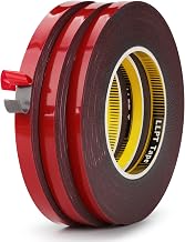 LLPT Double Sided Tape 0.4 Inch x 108 Feet Acrylic Foam Mounting Tape Weatherproof Residue Free Strong Adhesive for LED Strips Home Office Decor Gray (GA408)