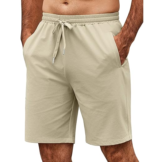 COOFANDY Shorts masculinos casuais cintura elástica cordão leve verão praia shorts stretch shorts de férias