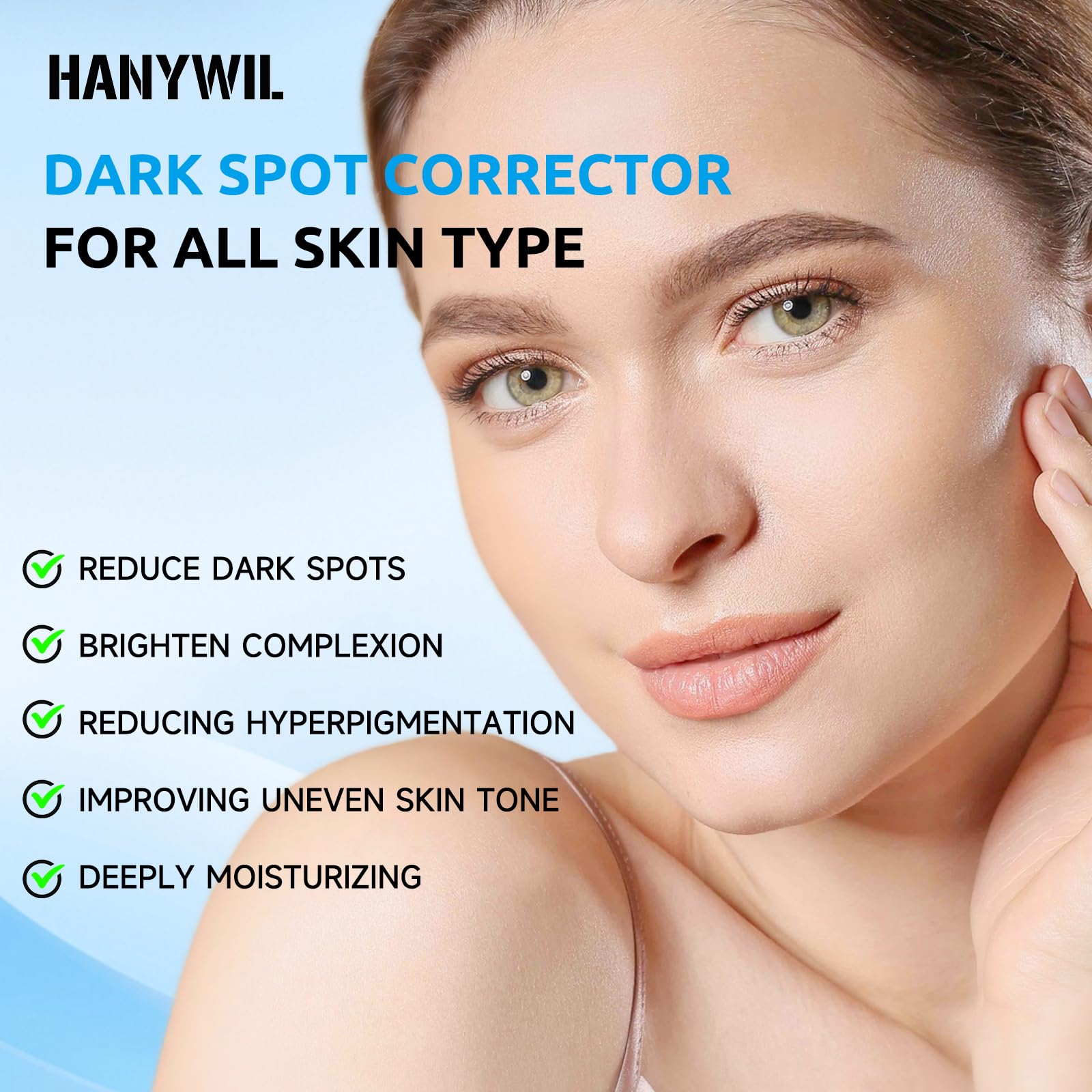 HANYWIL Dark Spot Remover Serum for Face & Body, Vitamin C & Niacinamide, 2 Fl Oz