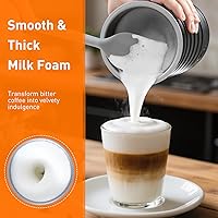 Vista 3 de Espumador de leche eléctrico Secura, vaporizador automático de leche, máquina de espuma caliente y fría 4-EN-1 - 8.4oz/240ml calentador de leche