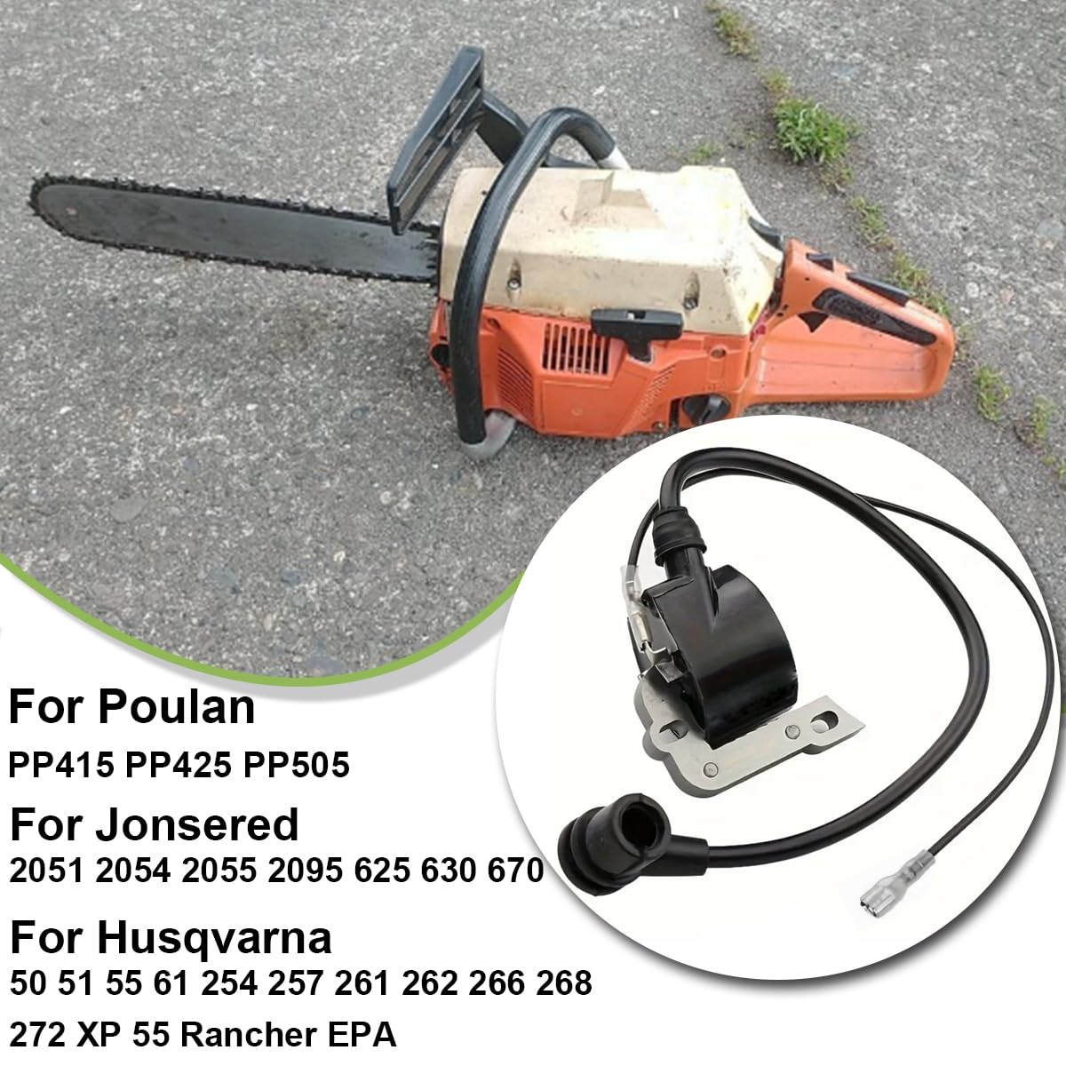 ZAMDOE 503901401 Module de Bobine d'allumage pour Husqvarna 50 51 55 61 254 257 261 262 266 268 272 XP 55 Rancher EPA pour Jonsered 2054 450 455 525 630 670 2055 2095 tronçonneuse 544018401 503620203