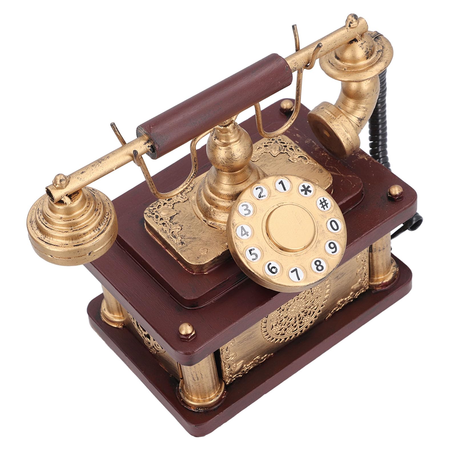 Vintage Telephone Model Retro Phone Decoration for Cafe Shop Bar Home Office