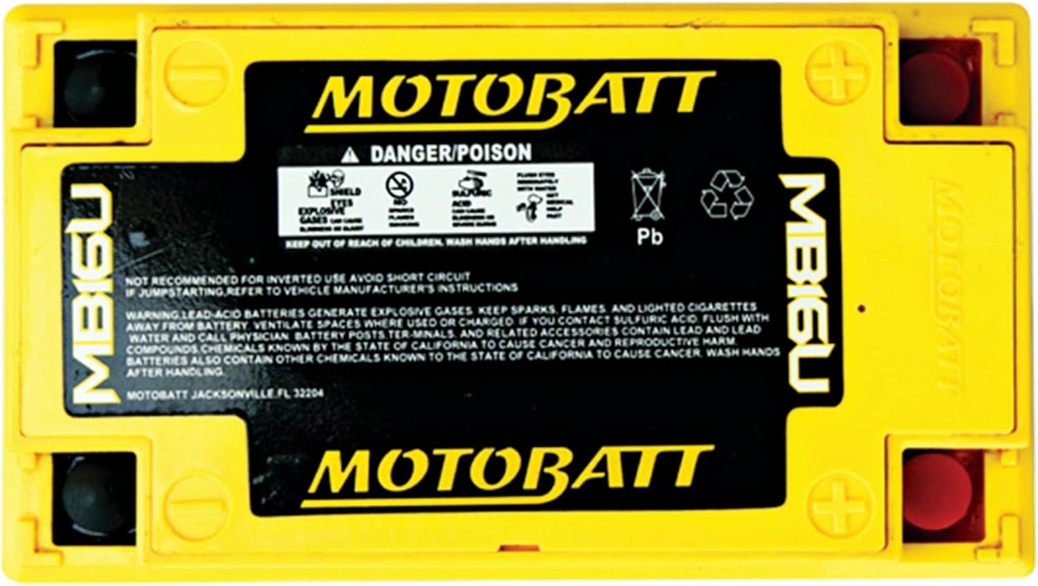 MotoBatt Db Electrical MB16U Battery for Motobatt 20Ah,Cagiva Elefant E900 900cc,Honda Vf1000r, F1000cc 84-86, Suzuki Vs800 Gl, S-Intruder, Boulevard S50 92-12,Vs750glp lntruder 750cc 88-91 Motorcycle