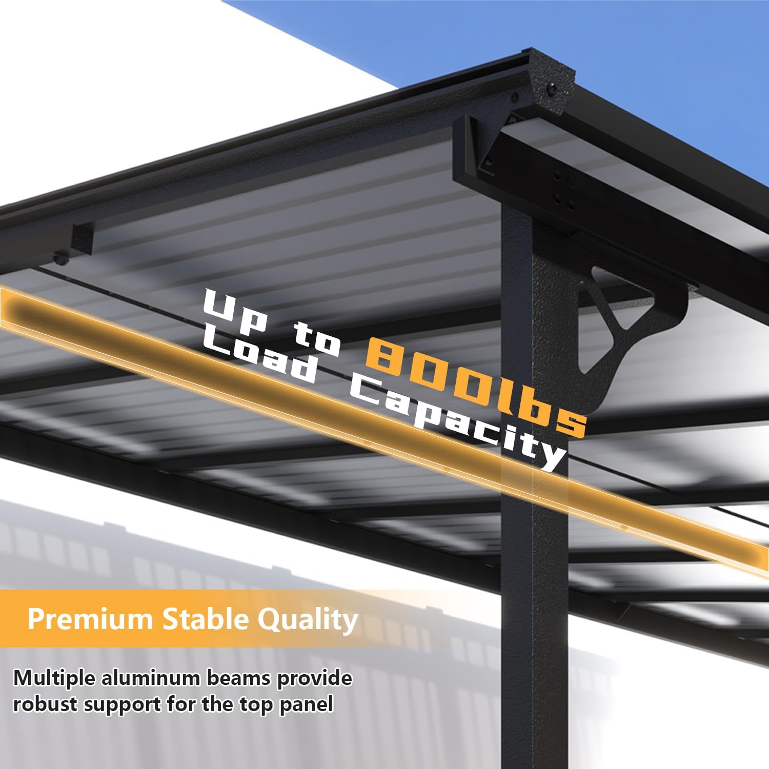 14 x 10 Metal Pergola with Canopy