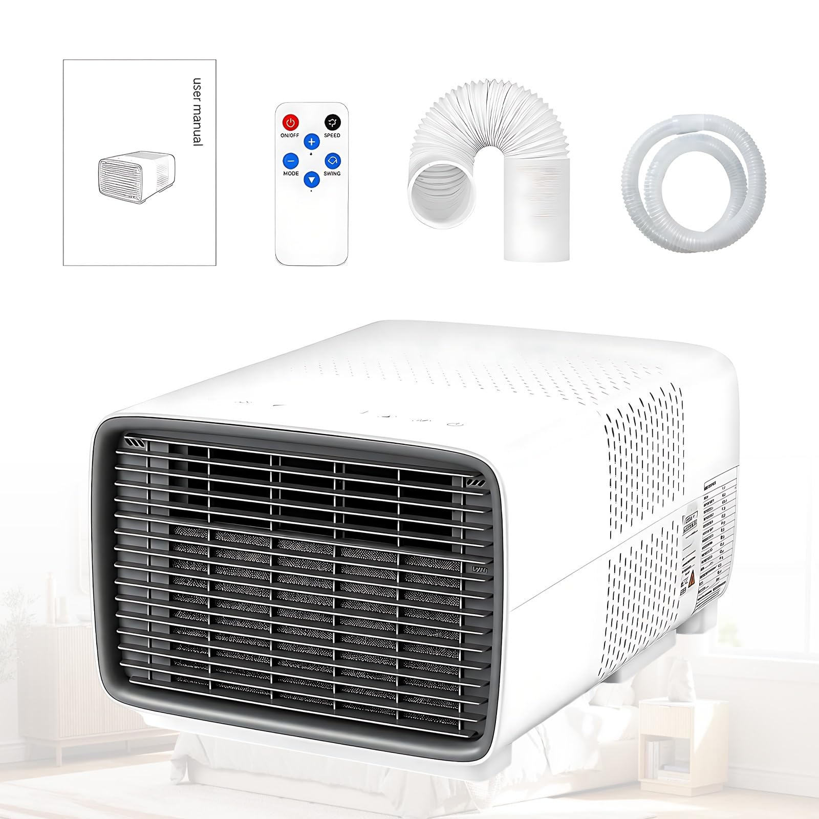 3-in-1 Portable AC Unit - 2700 BTU Tent Air Conditioner with Compressor, Independent Dehumidifier & Fan for Camper, Trailer, Dorms, No Installation