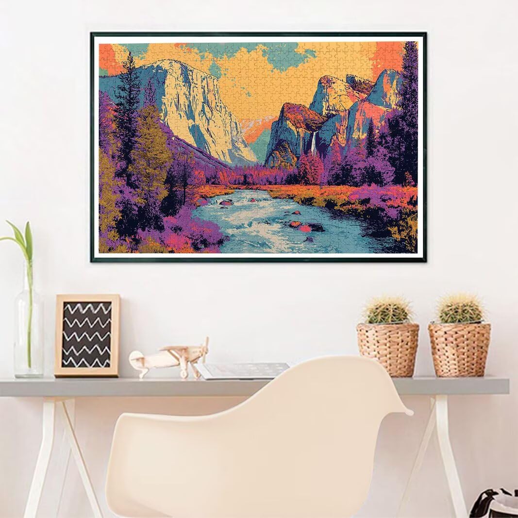 Puzzle 5000 sztuk, puzzle krajobraz z pudełkiem dla dorosłych, 5000 sztuk puzzle dla dorosłych, góra wyzwanie drewniane puzzle do dekoracji domu i ścian, prezent dla kobiet, prezent dla mężczyzn